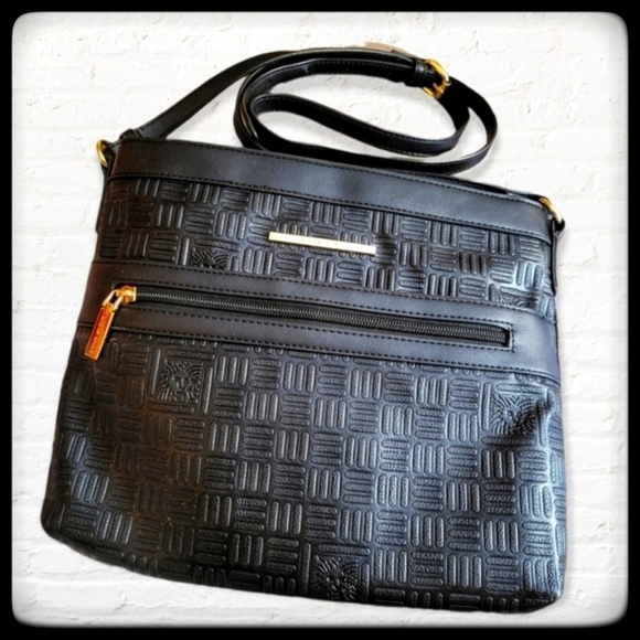 Anne KLEIN Faux Leather Logo Crossbody Bag - Picture 1 of 11